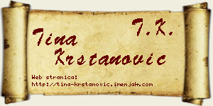 Tina Krstanović vizit kartica